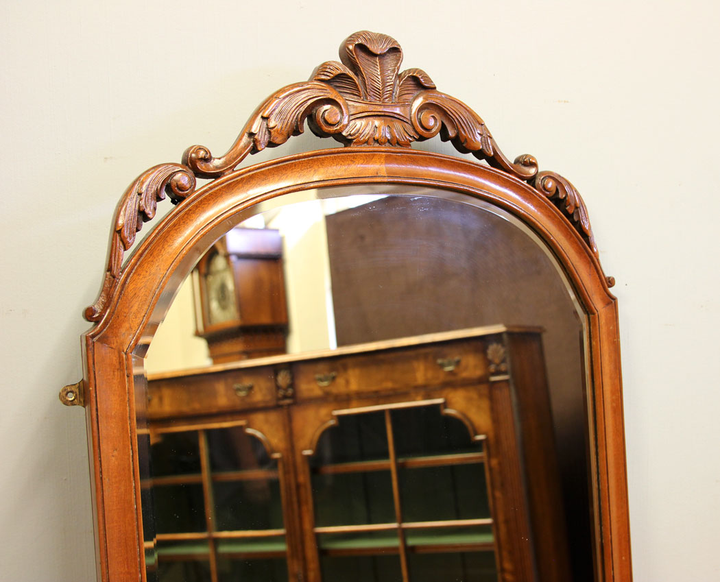 12301r2 Antique Walnut Framed Wall Cheval Dressing Mirror,