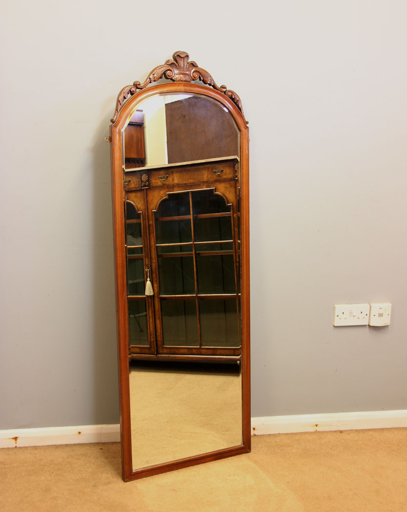 12301r6 Antique Walnut Framed Wall Cheval Dressing Mirror,