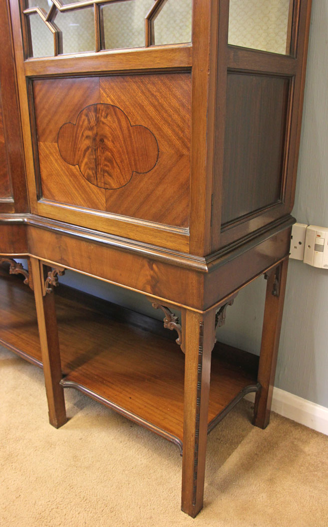 12242r4 Antique Mahogany Edwardian China Display Cabinet,