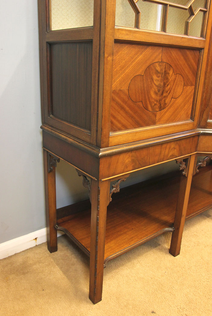 12242r5 Antique Mahogany Edwardian China Display Cabinet,