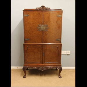 Antique Walnut Cocktail Drinks Cabinet