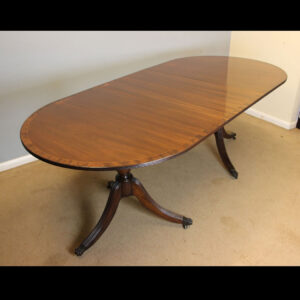Georgian Style Mahogany Twin Pedestal Dining Table