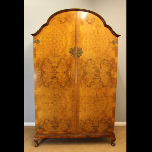 Antique Burr Walnut Hanging Wardrobe