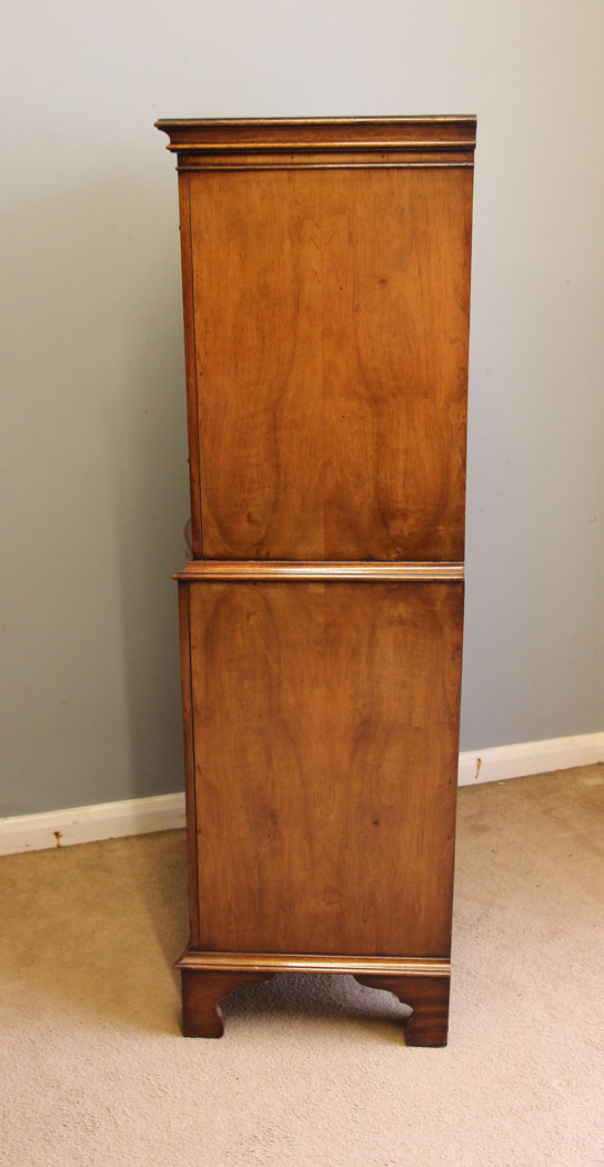 12411r13 Burr Walnut Tallboy Chest on Chest Drawers, Burr Walnut Tallboy Chest on Chest of Drawers