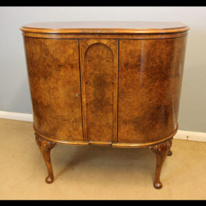 Quality Burr Walnut Side Cabinet