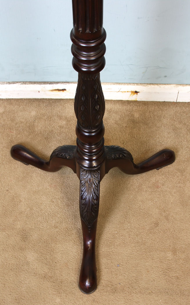 11222r6 Edwardian Mahogany Torchiere Plant Stand
