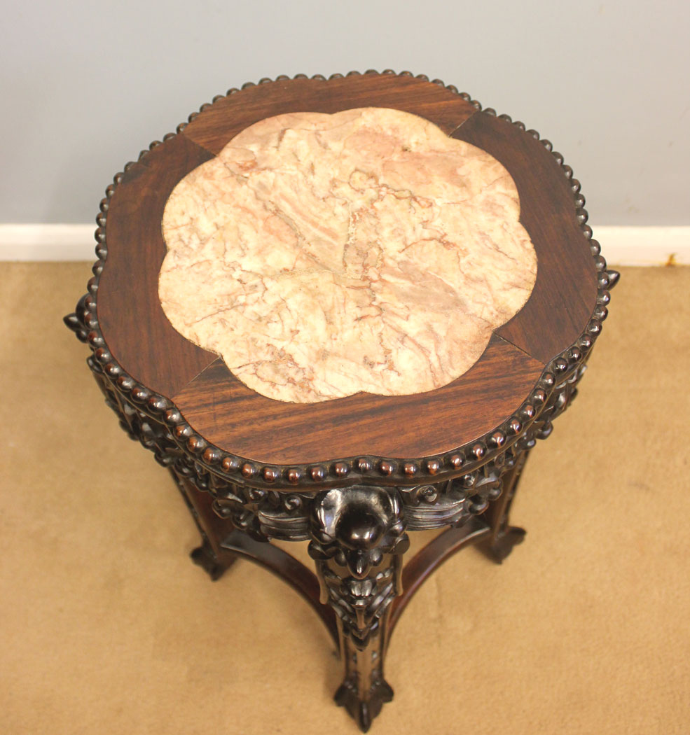 12451r6 Quality Antique Carved Hardwood Stand, Antique Jardiniere Plant Stand Carved Hardwood Stand