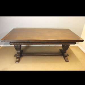 Antique Oak Refectory Extending Farmhouse Dining Table