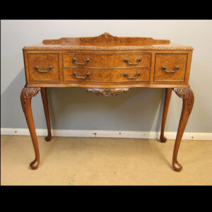 Burr Walnut Antique Cutlery Console Side Table