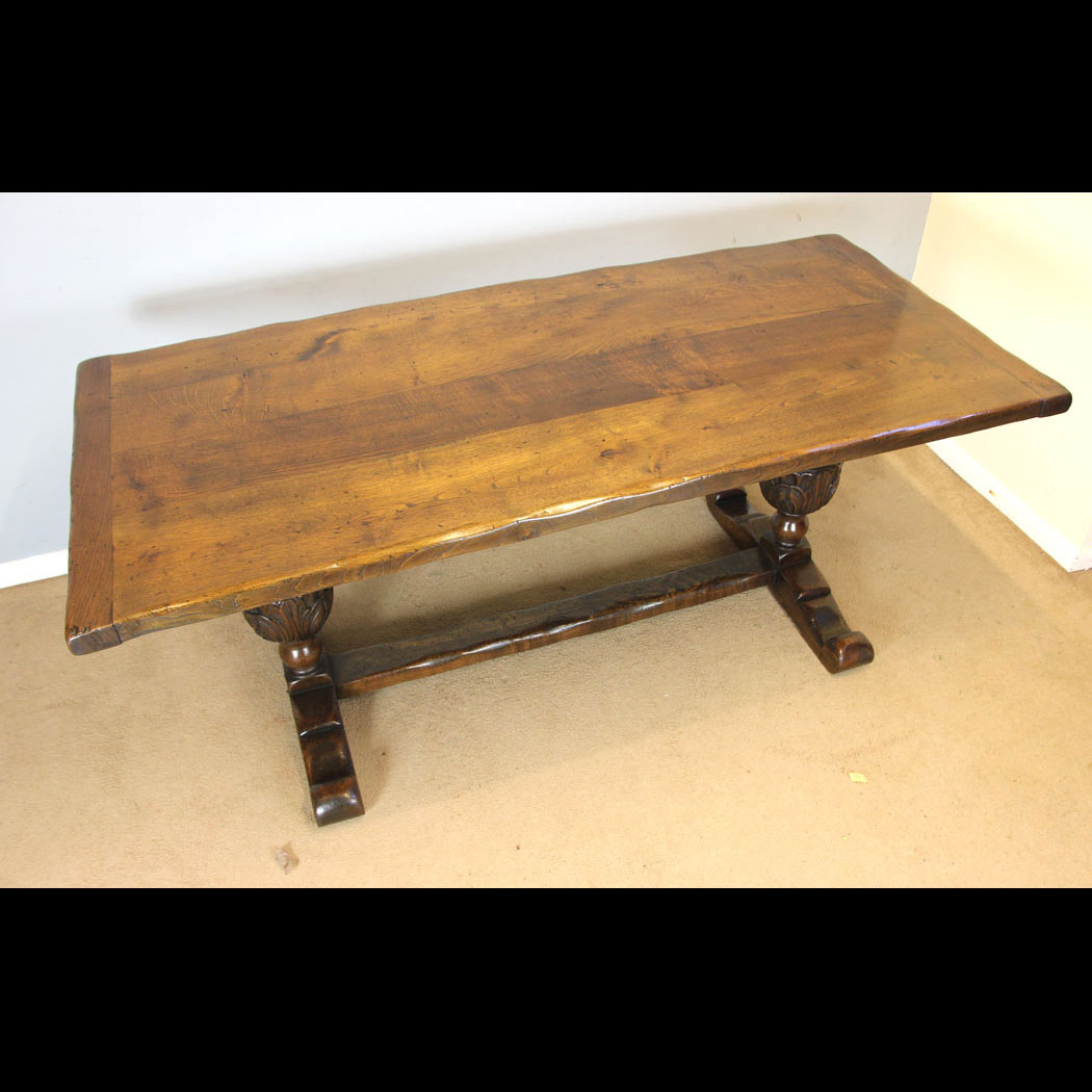 12357r01 Antique Oak Farmhouse Refectory Dining Table, Antique Oak Refectory Farmhouse Kitchen Dining Table