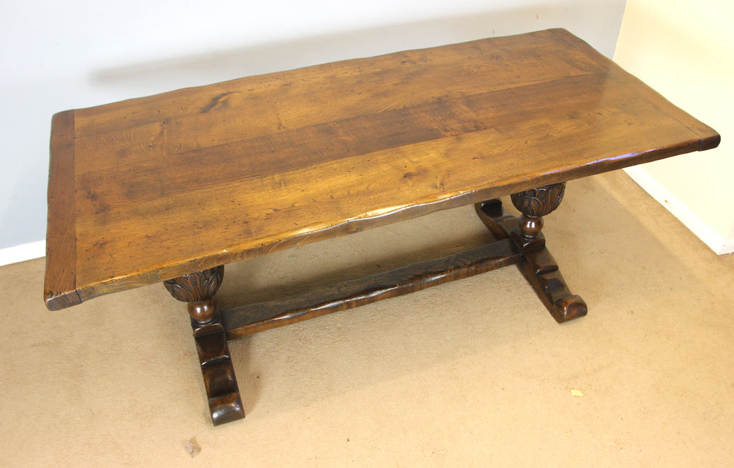 12357r1 Antique Oak Farmhouse Refectory Dining Table, Antique Oak Refectory Farmhouse Dining Table