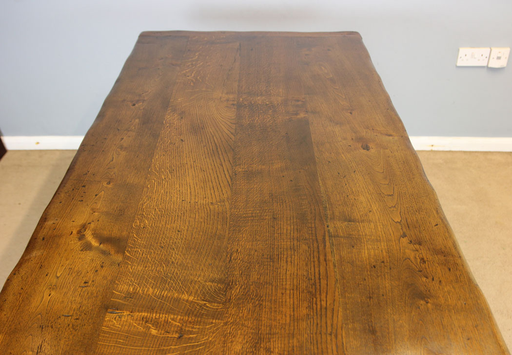 12357r12 Antique Oak Farmhouse Refectory Dining Table, Antique Oak Refectory Farmhouse Dining Table