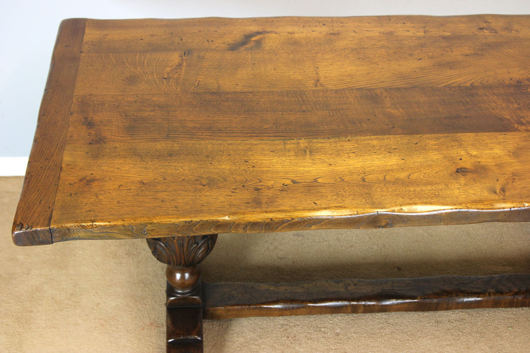 12357r13 Antique Oak Farmhouse Refectory Dining Table, Antique Oak Refectory Farmhouse Dining Table