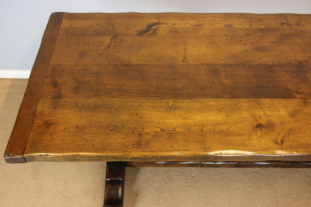 12357r7 Antique Oak Farmhouse Refectory Dining Table, Antique Oak Refectory Farmhouse Dining Table