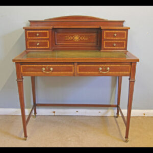 Antique Edwardian Inlaid Mahogany Writing Desk