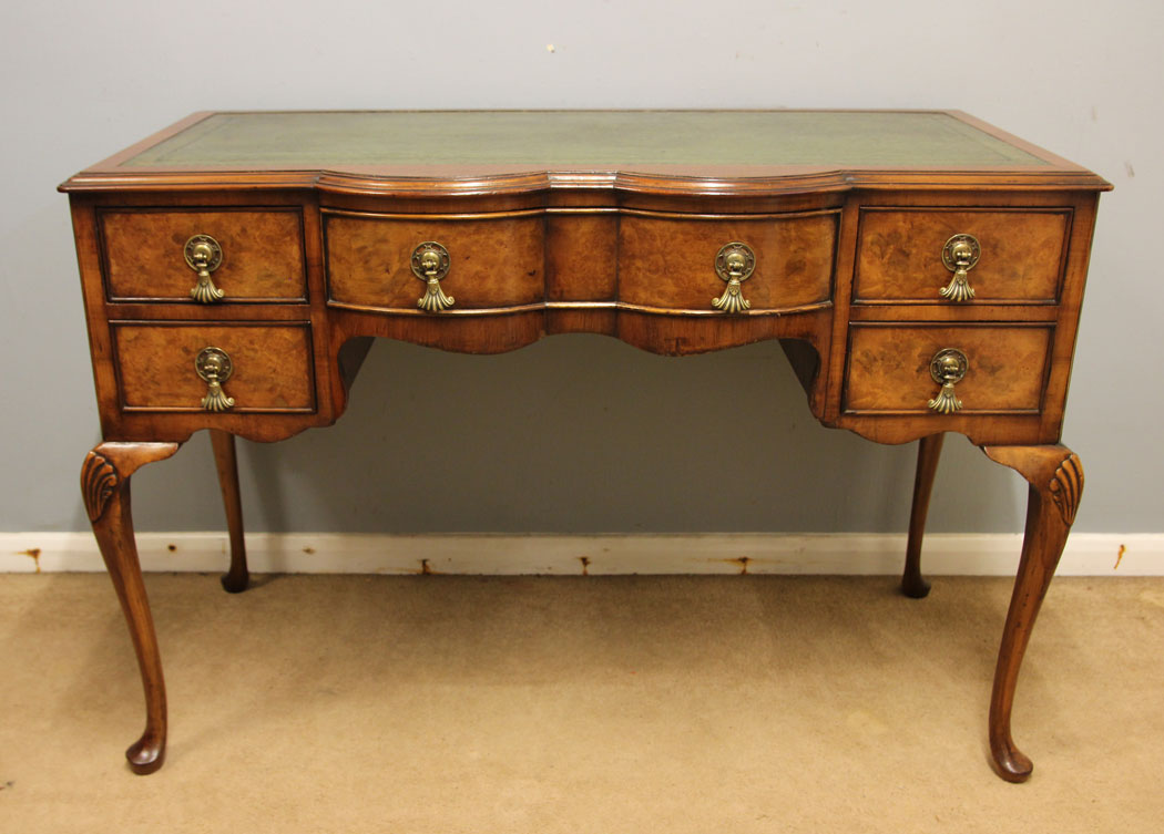 12503r1 Walnut Writing Table Desk, Antique Walnut Writing Table Desk