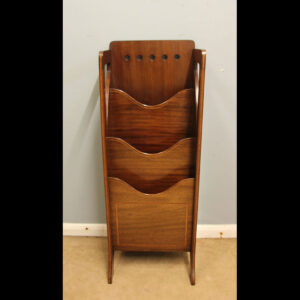 Antique Edwardian Inlaid Mahogany Magazine Rack,