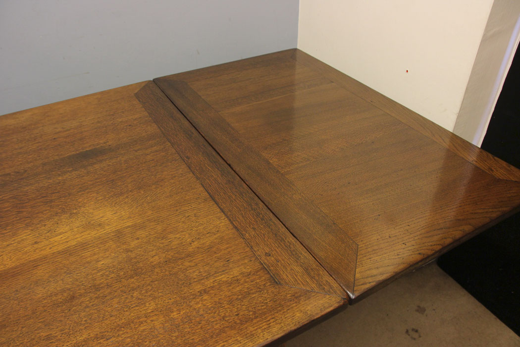 12522r6 Large Oak Farmhouse Refectory Extending Dining Table, Large Oak Farmhouse Refectory Extending Dining Table