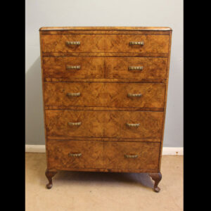 Quality Antique Burr Walnut Chest of Drawers