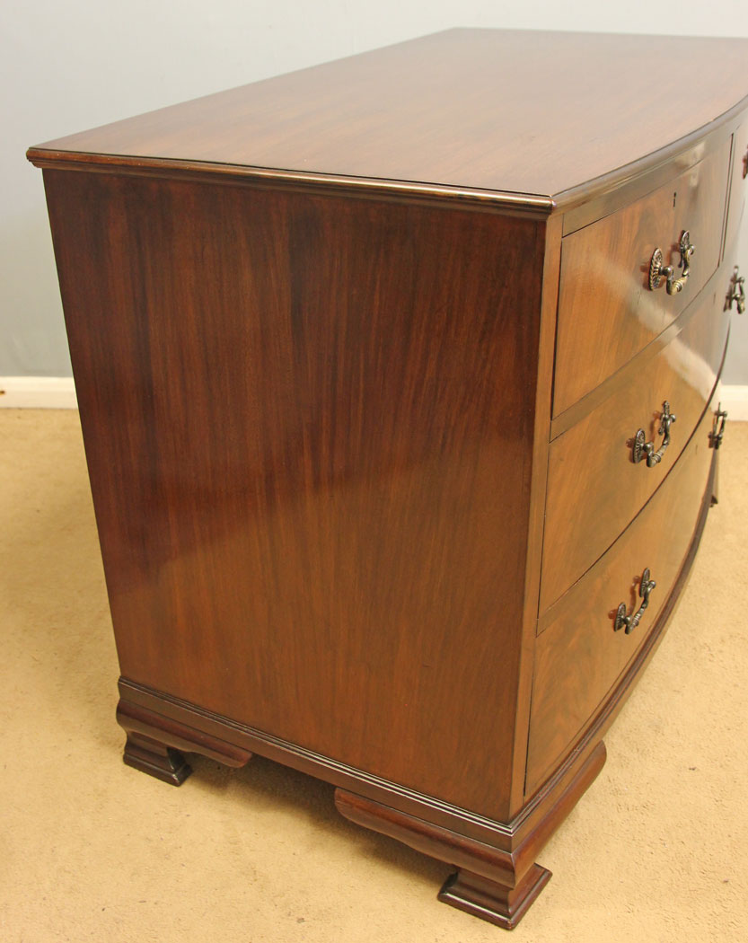 12537r9 Antique Mahogany Bow Front Chest of Drawers, Antique Mahogany Bow Front Chest of Drawers
