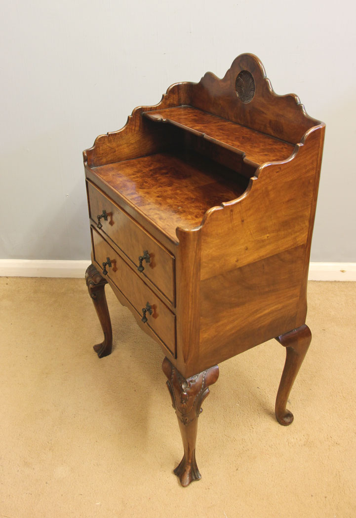 12540r8 Antique Burr Walnut Bedside Table Side Occasional Table, Antique Burr Walnut Bedside Table Side Occasional Table