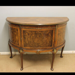 Antique Walnut Demi Lune Side Cabinet Sideboard